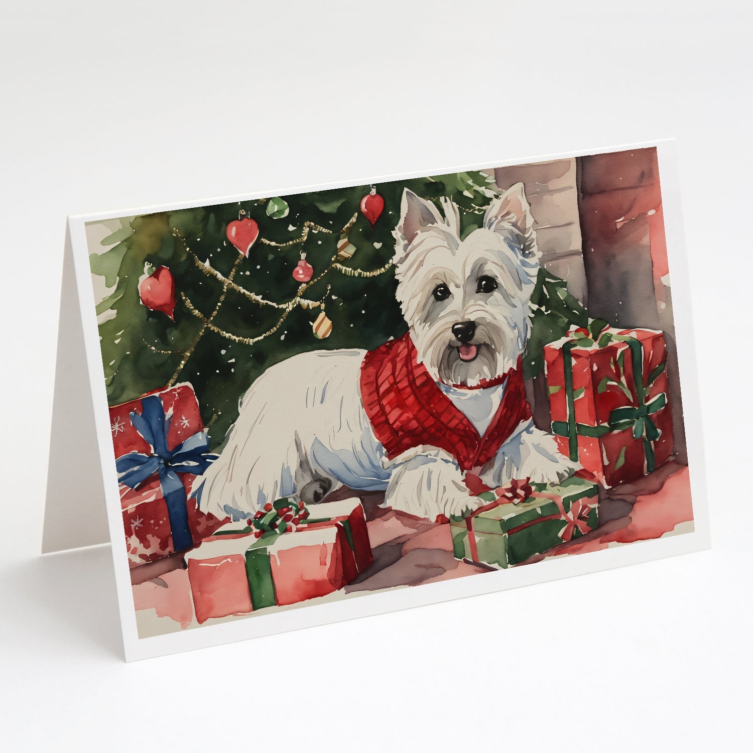 Westie Christmas Greeting Cards Pack of 8
