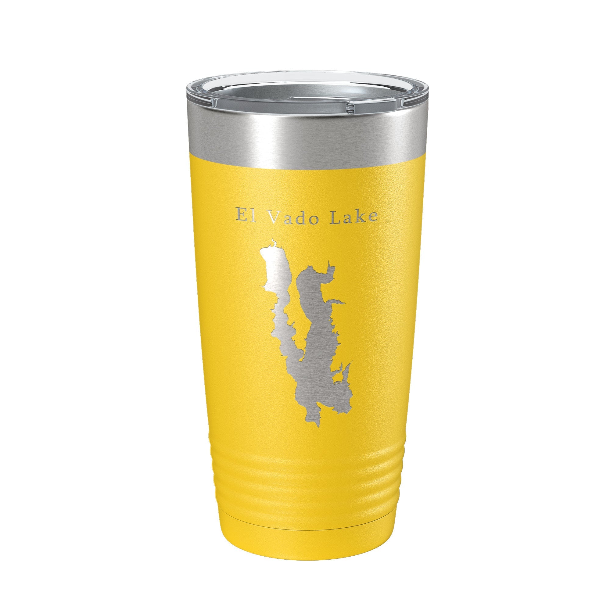 El Vado Lake Map Tumbler Travel Mug Insulated Laser Engraved Coffee Cup New Mexico 20 oz