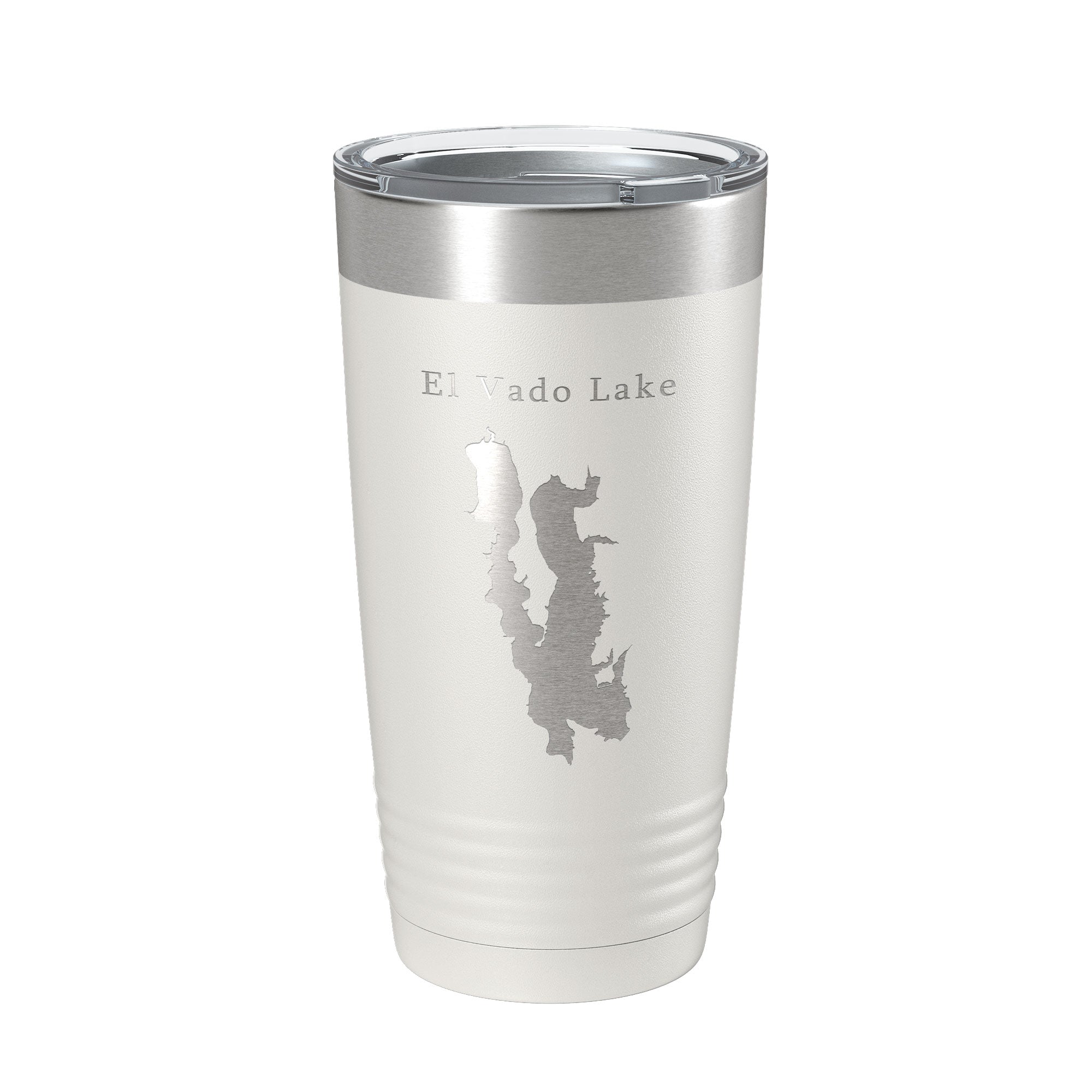 El Vado Lake Map Tumbler Travel Mug Insulated Laser Engraved Coffee Cup New Mexico 20 oz