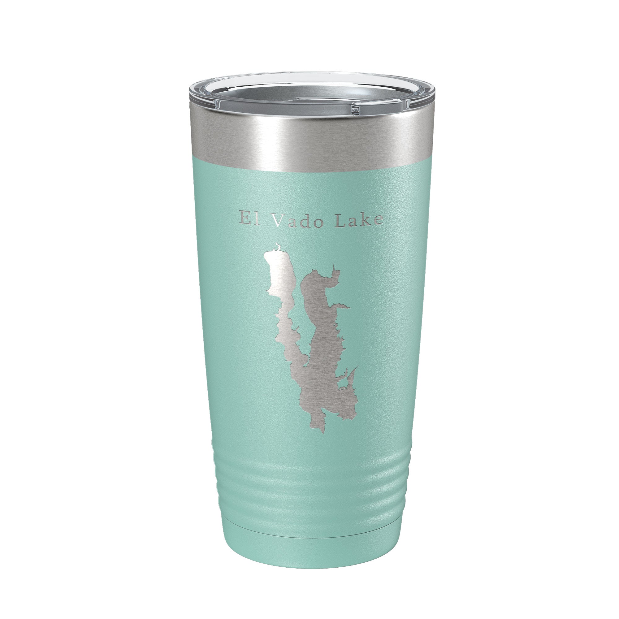 El Vado Lake Map Tumbler Travel Mug Insulated Laser Engraved Coffee Cup New Mexico 20 oz