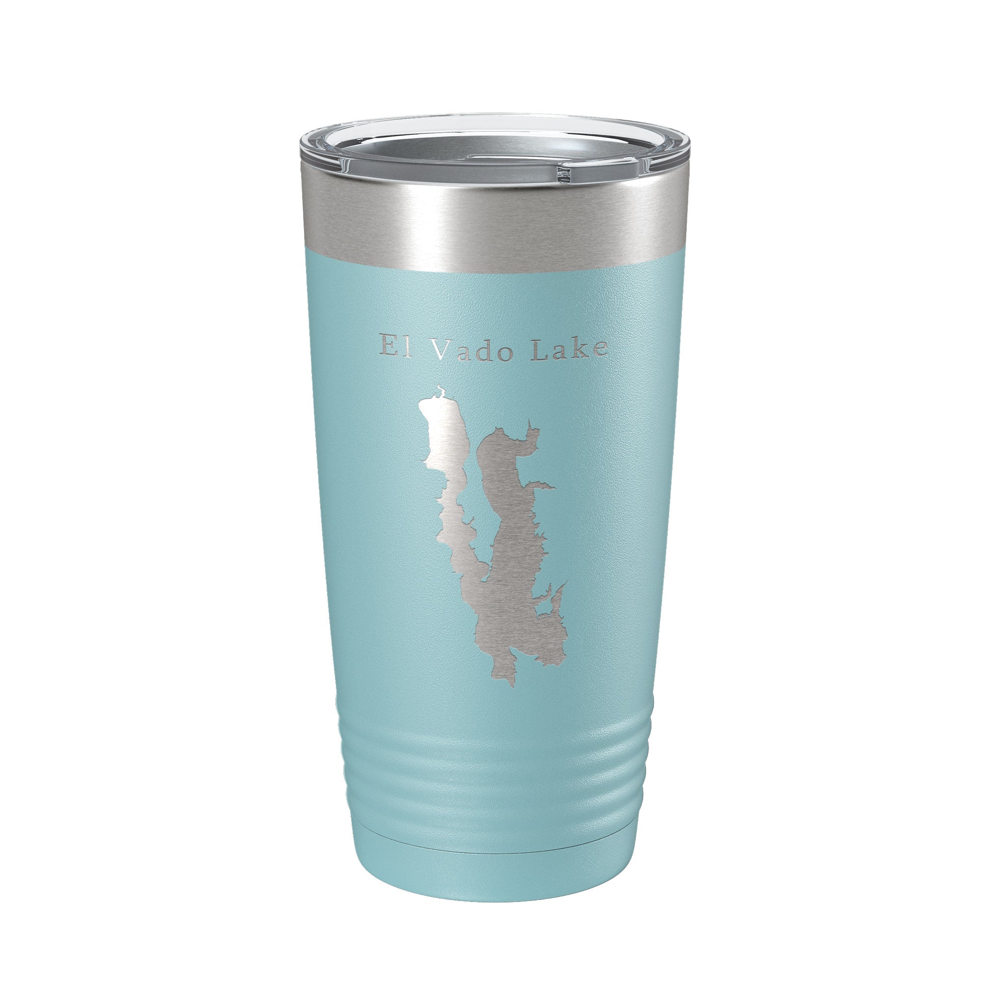 El Vado Lake Map Tumbler Travel Mug Insulated Laser Engraved Coffee Cup New Mexico 20 oz